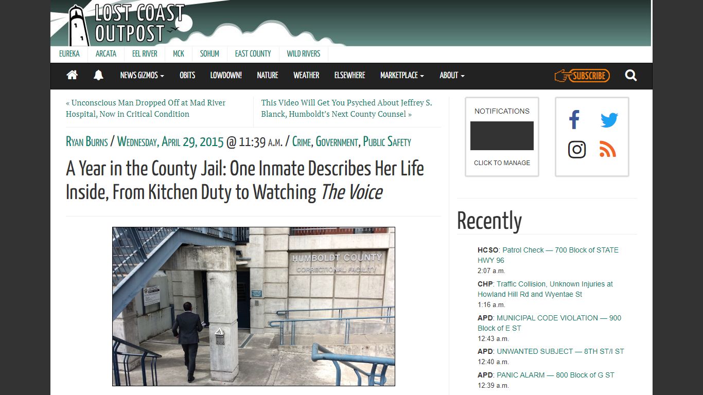 A Year in the County Jail: One Inmate Describes Her Life Inside, From ...